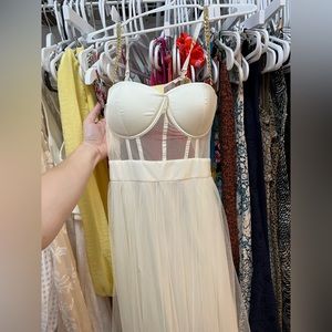 White Sheer Dress - Floor Length